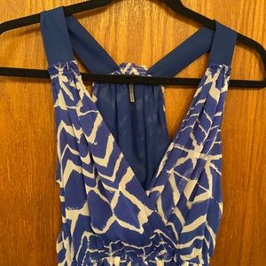 Blue design dress